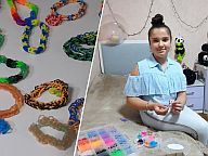 Школярка з Кропивницького плете на продаж браслети та передає гроші військовим